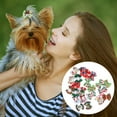 22 Pcs Christmas Dog Bow Cute Stylish Pet Hair Bows with Rubber Band