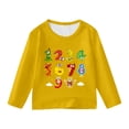 thumbnail image 4 of XEGLSBU Long Sleeve Shirts for Girls 10-12 Black Girls Long Sleeve Graphic T-Shirt Soft Casual Print for Kids Daily Wear Apparel Yellow Size 4-5 Years, 4 of 4