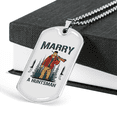 thumbnail image 3 of Marry A Huntsman Hunting Necklace Stainless Steel or 18k Gold Dog Tag 24", 3 of 8