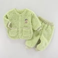 thumbnail image 2 of Fozruso Girls Pant Sets Toddler Boys Girls Long Sleeve Cartoon Warm T Shirt Tops Pants Outfits,3-6 Months(Green), 2 of 4