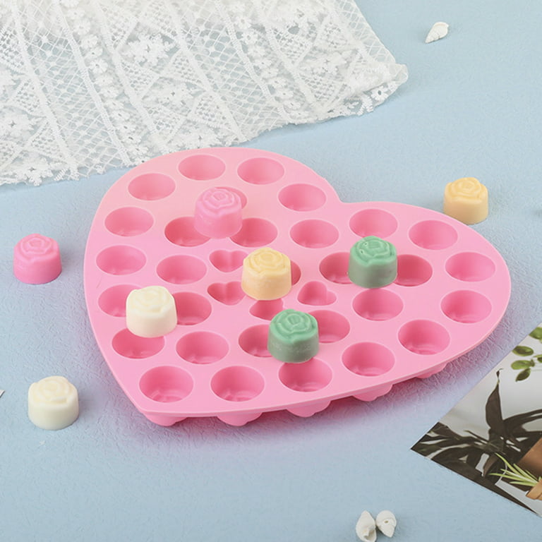 Bobasndm 2 Pack Chocolate Silicone Molds Candy Mold,Rose Flower
