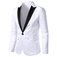 thumbnail image 3 of Traje de hombre para primavera y otoño, traje pequeño de negocios, abrigo occidental individual, traje joven ajustado de talla grande, 3 of 5