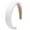 Square White, variant on LinYooLi 1.7 Inch Leather Hard Headband Wide Headband Padded Headband Hairband for Women (White)
