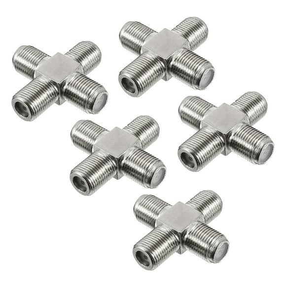 5pcs 4 Ways BSP F Female to F Female Jack RF Coaxial Adapter Connector
