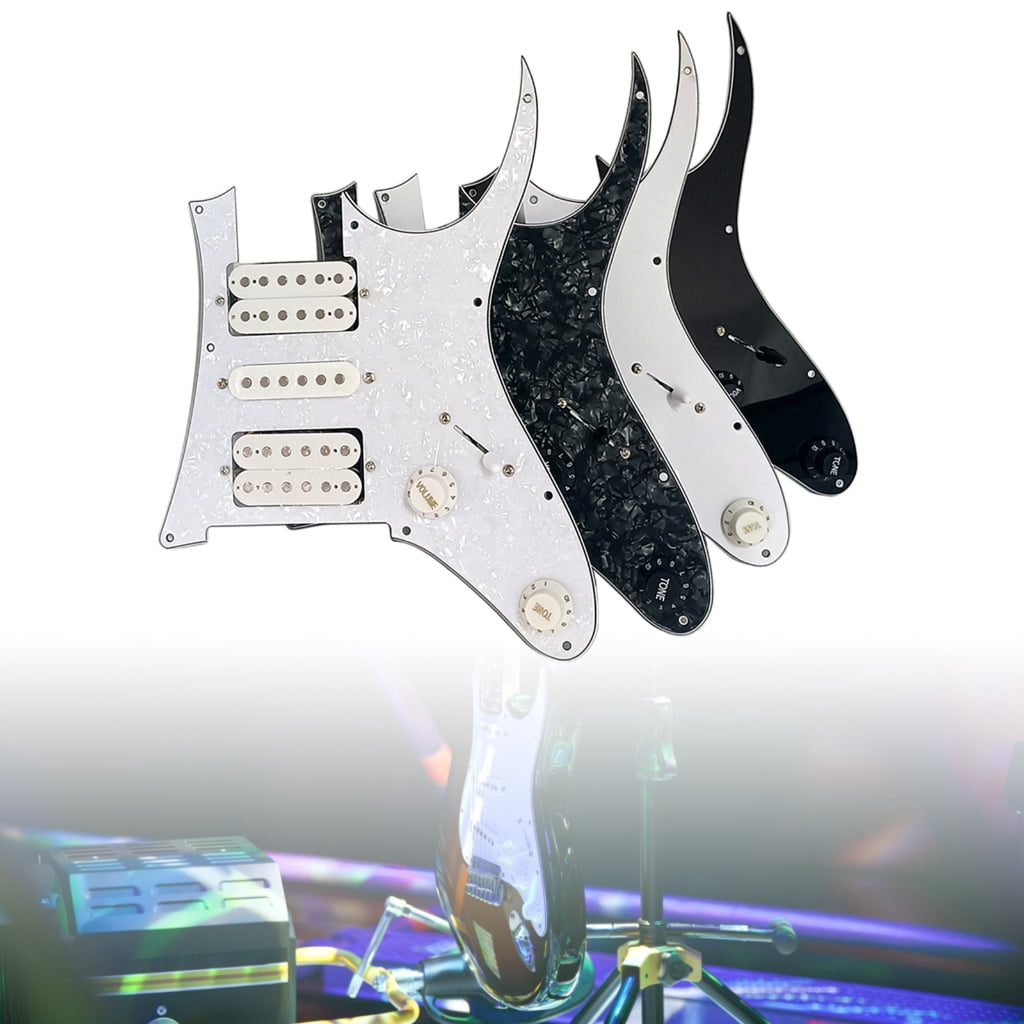 9 Holes Loaded Prewired Guitar Pickguard Guard Plate with HSH Pickups for Guitar Strings Parts and Installation Tool Set
