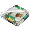 thumbnail image 2 of Manta de viaje de felpa suave con motivos verdes de Big City para dormitorio, sala de estar, sofá, oficina, regalo para todas las estaciones para mujeres, hombres, niñas y niños, 2 of 7