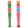 thumbnail image 1 of 2Pcs Orff Children's 6 Hole Wooden Clarinet Orff Music Instrument Toy Flute, 1 of 9