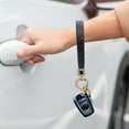 thumbnail image 3 of Microfiber Leather Wristlet Keychain,Wrist Keychain Car Key Chain with 5 Key Ring and Anti-Lost D Ring, 3 of 7