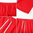 thumbnail image 4 of Nestiefly Men's Athletic Gym Shorts, Wide Leg Pleated Baggy Sweat Shorts with Side Pockets for Running Workout Basketball Yoga Casual Red M, 4 of 4