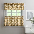 thumbnail image 1 of Rustic Vintage Curtains 24 Inch Short - 3 Panel Wildflower Farmhouse Set with Bohemian Floral Design, Rod Pocket Kitchen, 1 of 3
