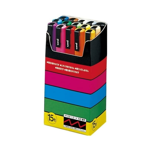 Set de Marcadores Permanentes Posca PC-3M Punto Fino - 15 pzs POSCA PC-3M