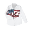 thumbnail image 5 of 4th of July Outfits for Women American Flag Graphic T-Shirts Long Sleeve Button Down Blouses 250th Anniversary USA Shirt Dressy Casual Tops, 5 of 5
