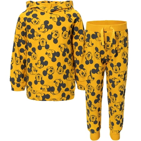 

Disney Mickey Mouse Toddler Boys French Terry Pullover Hoodie and Jogger Pants Set Yellow 5T