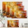 thumbnail image 4 of Designart Morning Sunlight Through The Autumn Trees Canvas Wall Art, 4 of 4