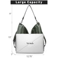 thumbnail image 3 of Vonmay Hobo Bag for Women Large Capacity Shoulder Bag Soft Leather with decorative studs, 3 of 6