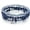 Dark blue, variant on Stackable Beaded Bracelets for Women Boho Multi Layer Stretch Bracelets Natural Stone Bead Bracelet with Leaf Charm Jewelry for Women