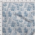 thumbnail image 4 of oneOone Georgette Viscose Light Blue Fabric Nautical Prints Fabric For Sewing Printed Craft Fabric By The Yard 42 Inch Wide, 4 of 4