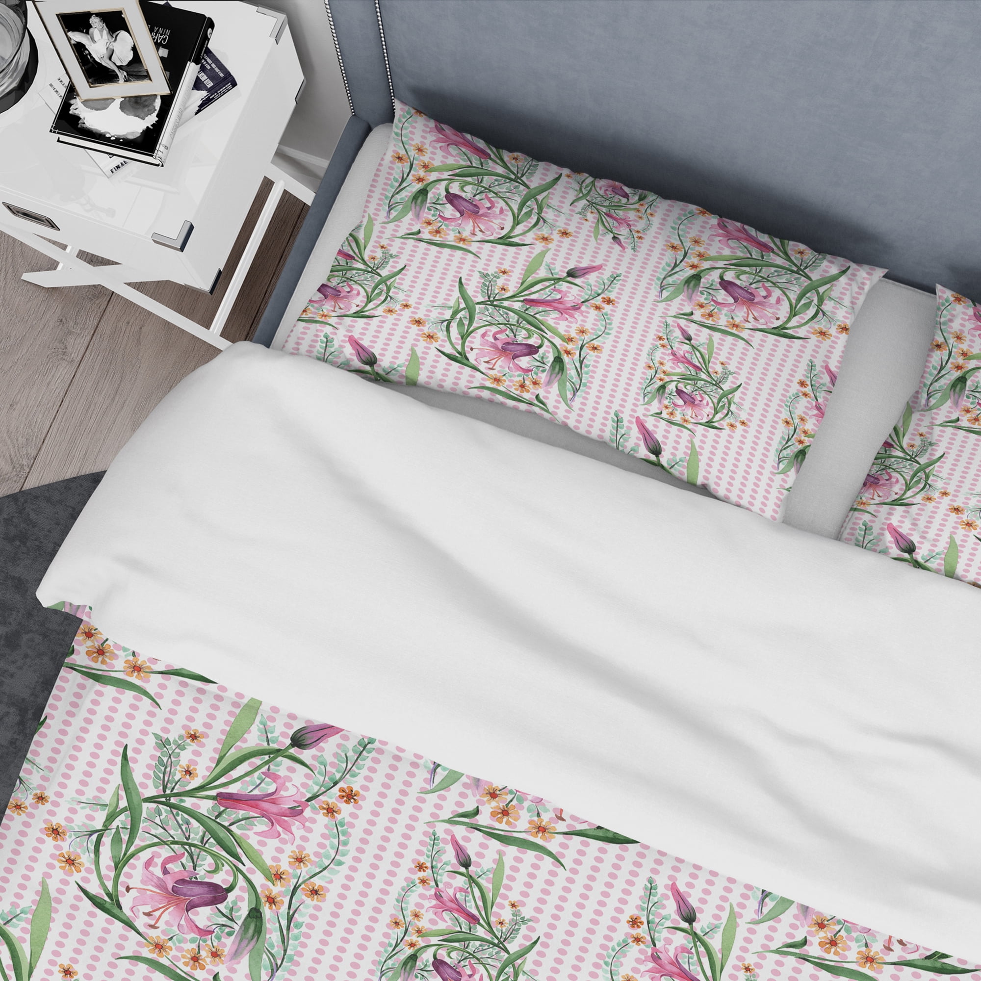 Designart 'Floral Botanical Retro X' Mid-Century Modern Duvet Cover Set