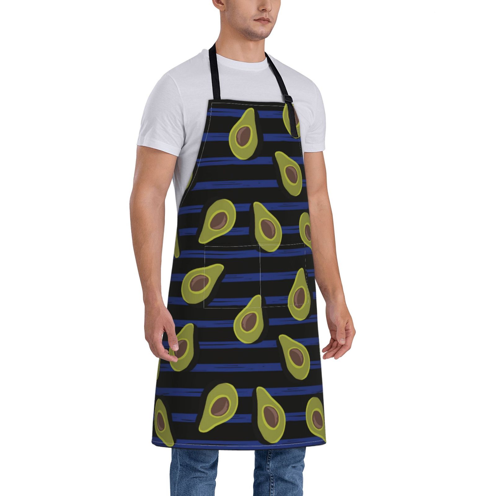 Kdxio Avocado Apron with Pockets Adjustable Kitchen Aprons for Men Women Waterproof Aprons for Cooking,Drawing,Crafting, Baking Household Cleaning
