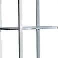 thumbnail image 3 of 79 Inch Bookcase, Metal Frame, Tempered Glass Shelves, Polished, Silver, 3 of 6