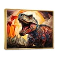 thumbnail image 2 of Designart Dinosaur framed wall art decor, Dinosaurframed wall art, Geometric Rendering of a Prehistoric Dinosaur Legacy I , Extra large Modern Gold framed wall art, 32x24 inches Gold Frame, 2 of 5
