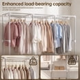 thumbnail image 3 of Clothes Organizer with 3 Hanging Rod Closet Organizer with Shelf Portable Closet with Cover Clothes Rack Standing Closet Clothes Storage Wardrobe Garment Cabinet 50x17x67inch, 3 of 7