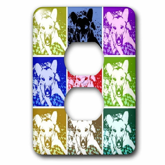3dRose, German Shepherd Pop Art, 2 plug outlet cover