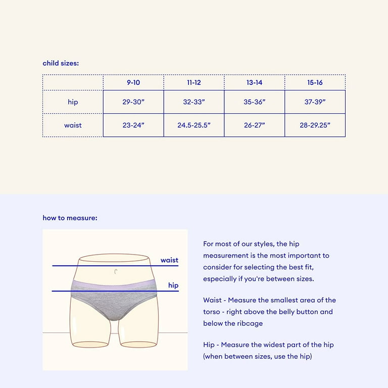Thinx (BTWN) Shorty Period Underwear for Teens Super Cotton Size 9-10 Gray  
