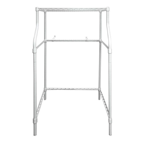 Open Box Magic Chef Compact Powder Coat Metal Laundry Drying Rack Stand, White