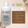 thumbnail image 4 of High Vitality Natural Full Spectrum Liquid Vitamin and Mineral Supplement, High Energy, Anti-Aging Formula, Mixed Fruit Flavor, Gluten Free, Sugar Free, & Highly Absorbable, 4 of 5