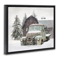 thumbnail image 2 of Stupell Industries Rustic Lodge Winter Rural Vintage Truck & Barn Black Floating Frame Canvas Art, 21 x 17, by Lori Deiter, 2 of 7