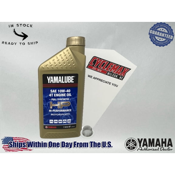 Cyclemax Full-Synthetic Yamalube Oil Change Kit fits 2006-2018 Yamaha VINO 50