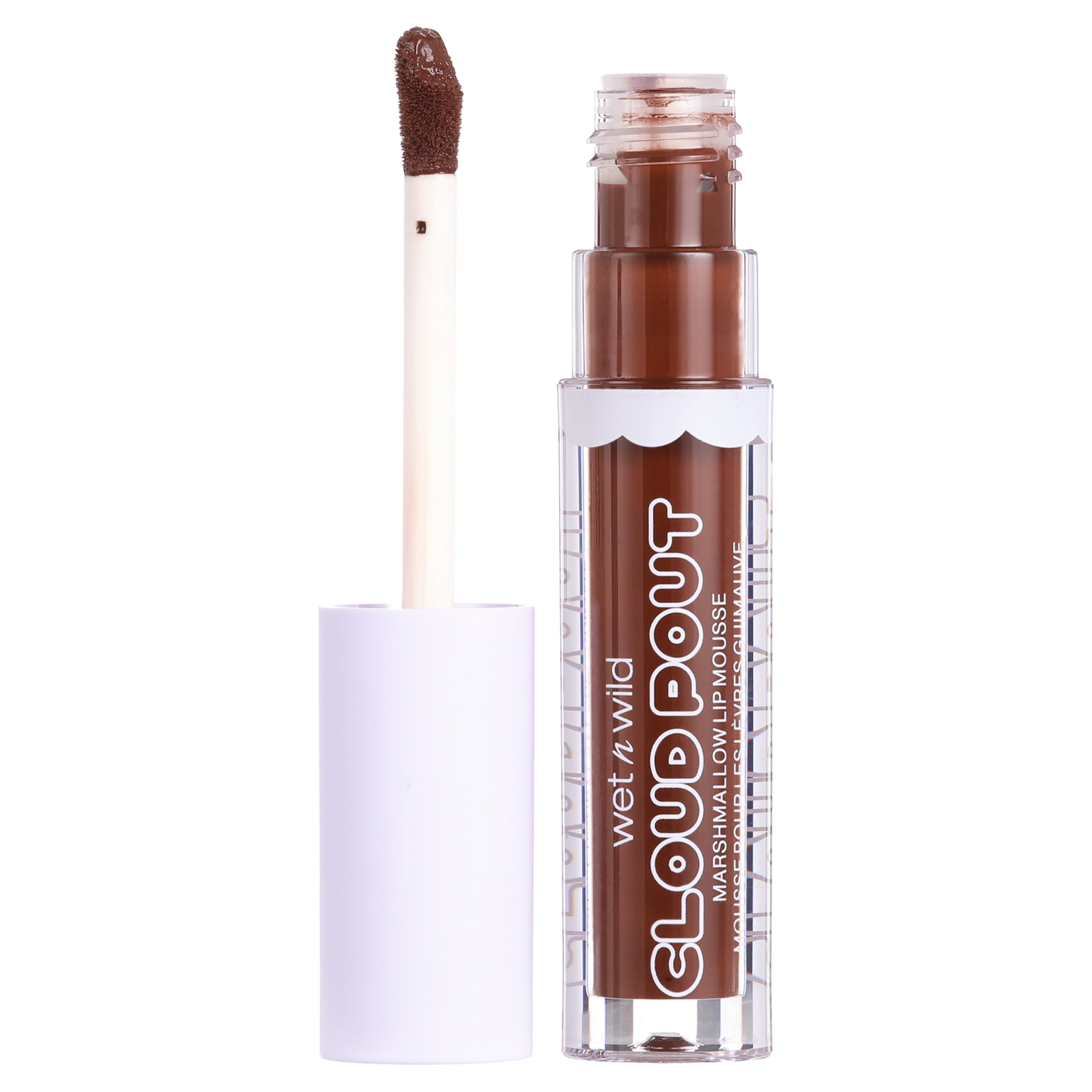 wet n wild Cloud Pout Lightweight Gloss Lipstick with Polybutene, Vitamin E, Love You Smore, Full Size