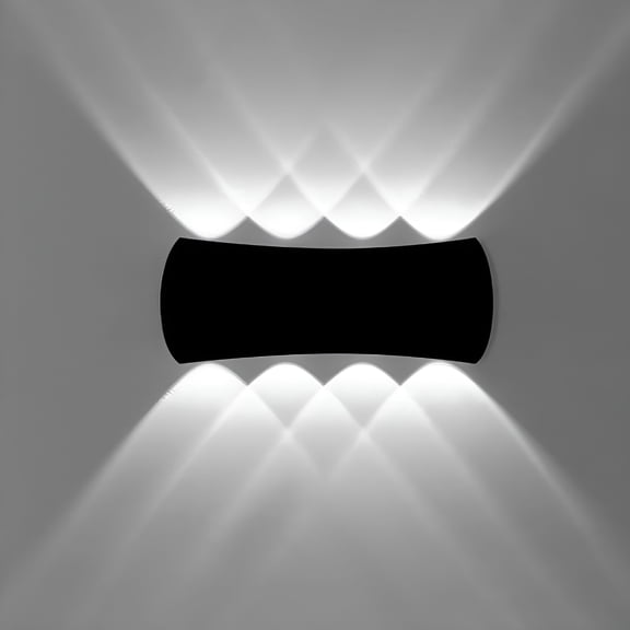 HIBIBUD 12.4-Inch Black Modern Waterproof LED Motion Sensor 12-Light Battery Ceiling Light