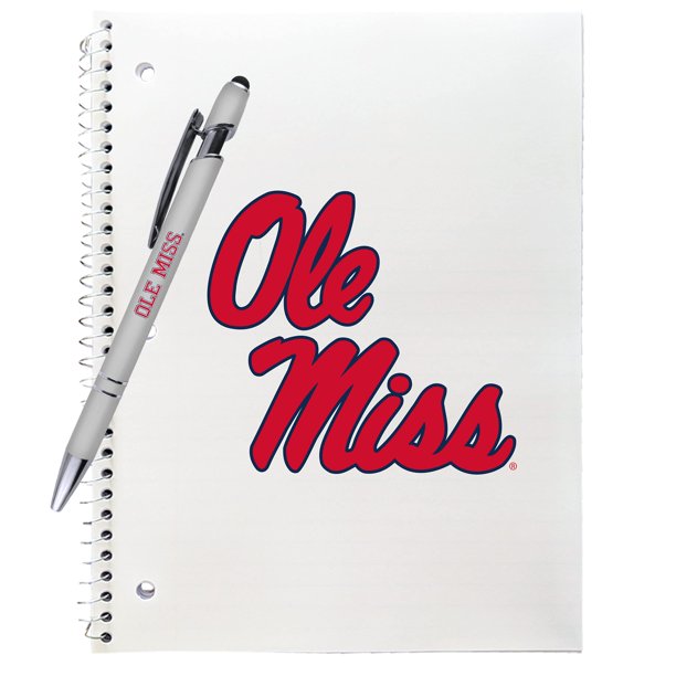 Set de regalo con bolígrafo de felicitación Mississippi (Ole Miss) con cuaderno en espiral