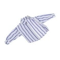 thumbnail image 4 of 1/12 Scale Shirt Mini Clothing Durable Trendy Portable Soft Miniature Outfits Doll Clothes for 6" Male Action Figures Doll Model Accessory Light Blue Stripe, 4 of 8