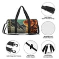 thumbnail image 6 of Fotbe Space Adventurer Cat Pattern Foldable Sports Gym Bag with Wet Dry Pocket, Ultralight Travel Bag, Large Capacity Duffel Bag, Splash Proof Carry on Bag, Overnight Bag, Weekender Bag, 6 of 8