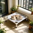 thumbnail image 6 of Elevated Cooling Pet Bed for Summer, Portable Raised Dog Cat Cot with Breathable Mesh, Washable Cover Foldable Pet Cot for Indoor Outdoor Camping Travel, White, 6 of 6