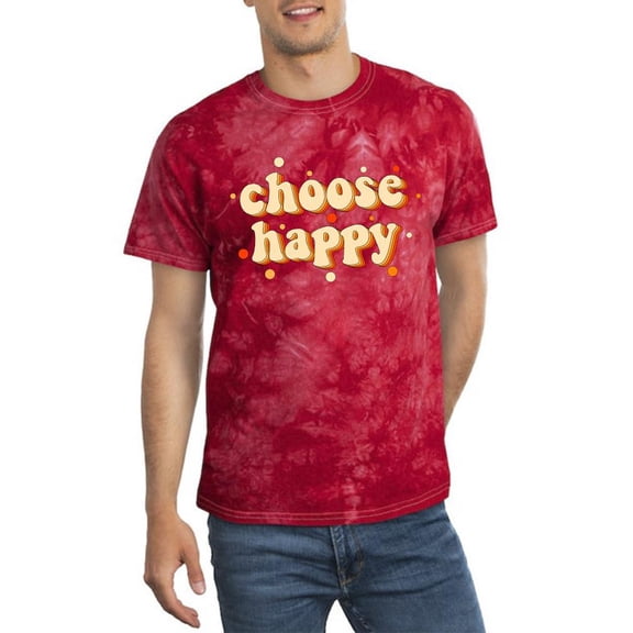 Choose Happy Groovy Style Tie Dye Crystal Men -Image by Shutterstock, Male x-Large