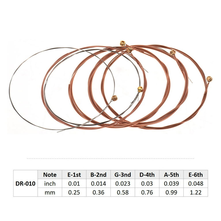 ZIKO DR-010 Acoustic Guitar Strings Hexagon Alloy Wire Pure Copper