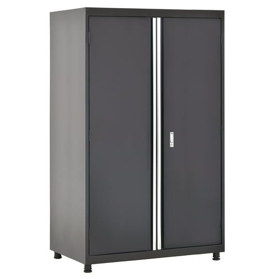 Muscle Rack Heavy-Duty Welded Steel Garage Storage Cabinet, Matte Black