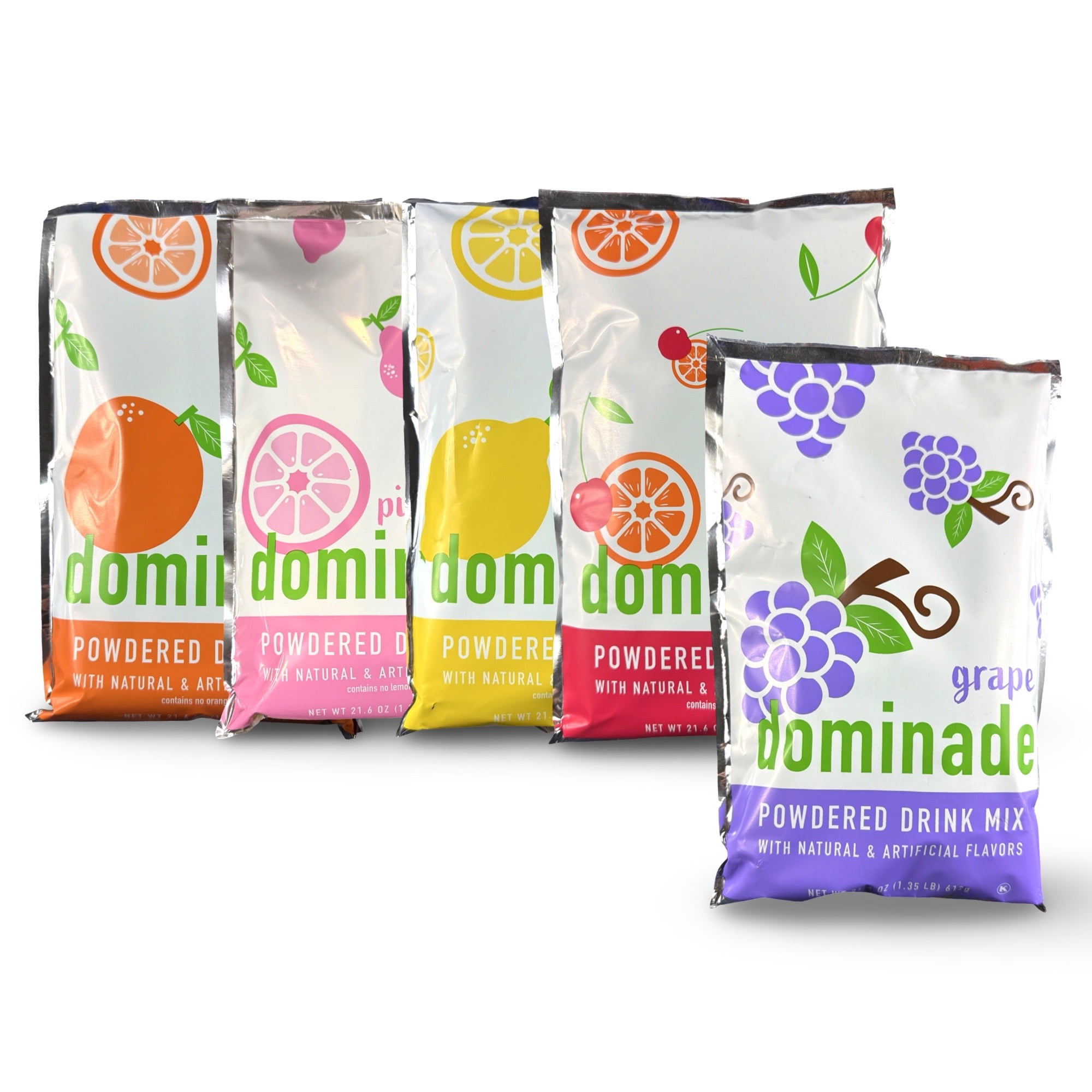 (3 pack) Dominade Bulk Lemonade Powdered Lemon Drink Mix | 3x Huge 21.6 Oz Pouches (90 Servings)