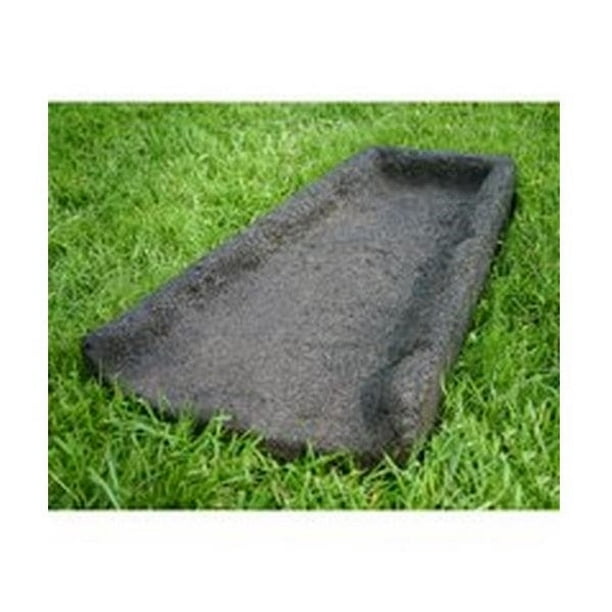 Rubberific Rubberific LRSBBN Splash Block, Rubber, Brown, 24 inch L