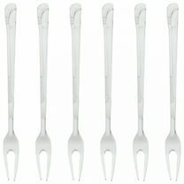 ACDANC 6pcs Pickle Fork Dessert Fork Stainless Steel Fork Fruit Pick Kitchen Utensil