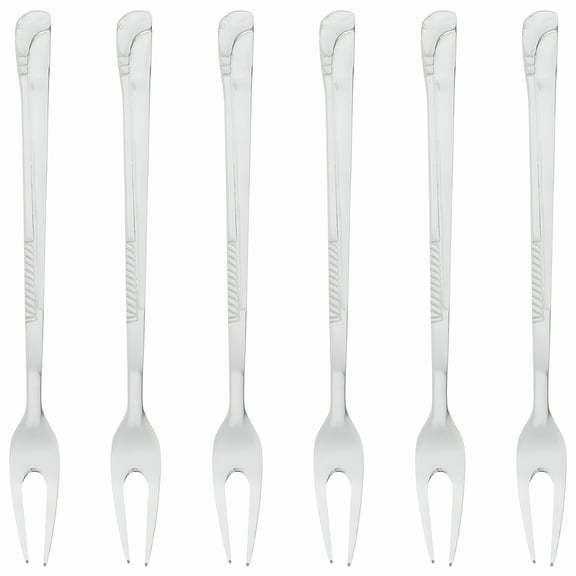 ACDANC 6pcs Pickle Fork Dessert Fork Stainless Steel Fork Fruit Pick Kitchen Utensil