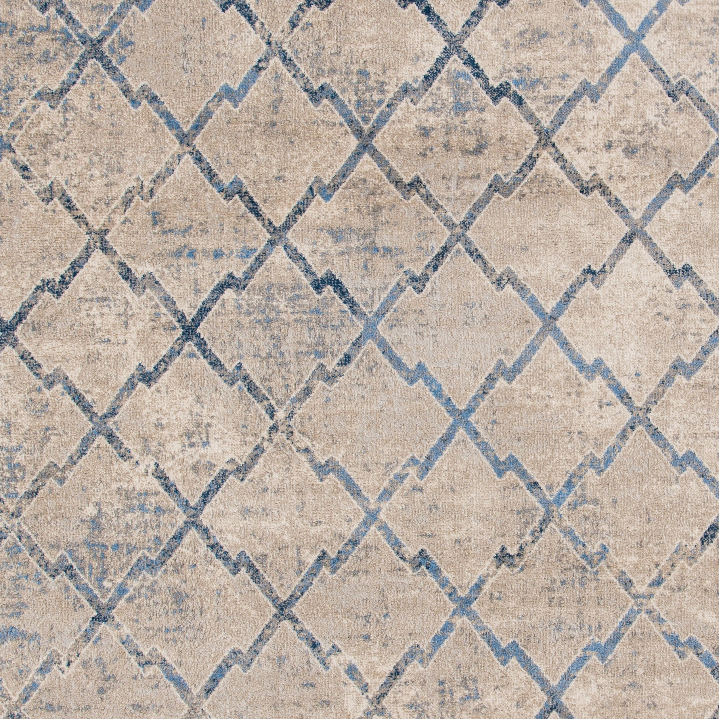 SAFAVIEH Brentwood Celandine Geometric Area Rug, 5' x 5' Round, Light Grey/Blue