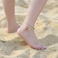 thumbnail image 6 of Tingn Initial Ankle Bracelets for Women Dainty Heart Foot Gold Jewelry Summer Gifts, 6 of 6