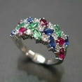 thumbnail image 3 of K-KED Women 925 Silver Ring Cubic Zircon Delicate Jewelry Anniversary Sz 6-10-9, 3 of 6