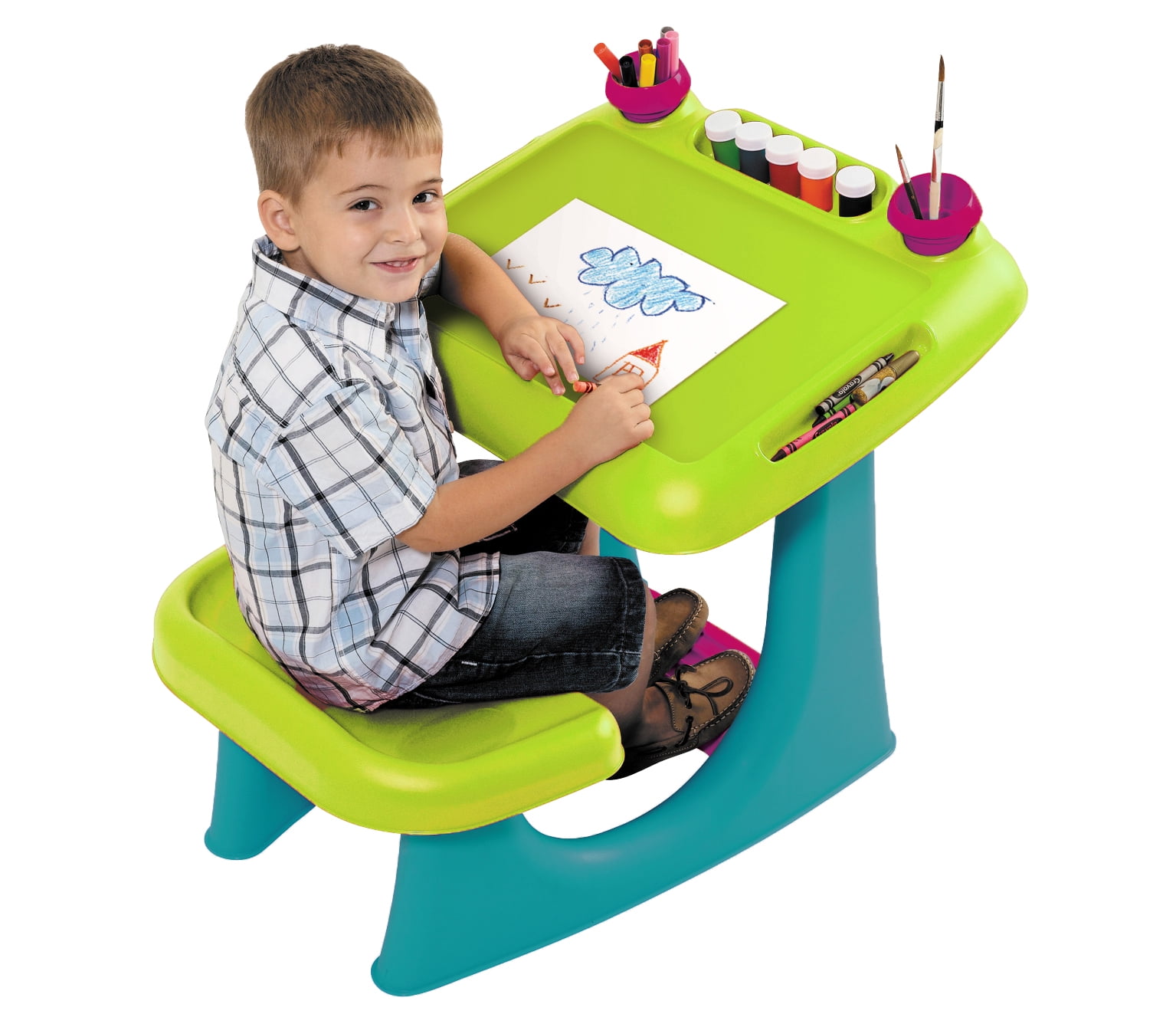 Keter Kids Sit and Draw Art Table Creativity Desk with Craft Storage