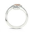 thumbnail image 6 of Blue Jewel Brilliant 0.6 Ct Round Cut Diamond Ring - Silver 14K White Gold Plated Ring - Cat Diamond Ring for Women's - Two Tone Ring for Women's - Cat Wrap Diamond Ring for Women's - Proposal Gifts, 6 of 12